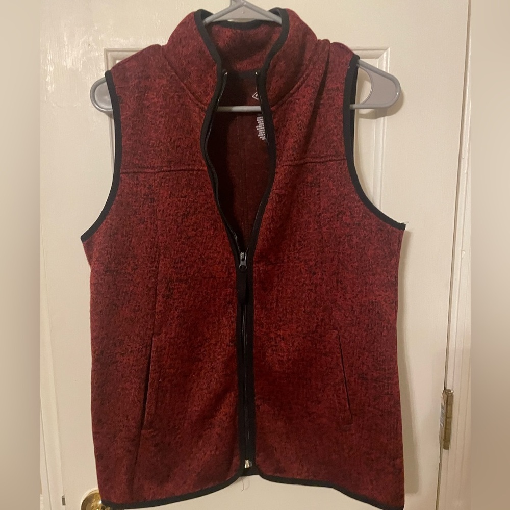 Red and Black. St. John’s bay Vest. Size small.